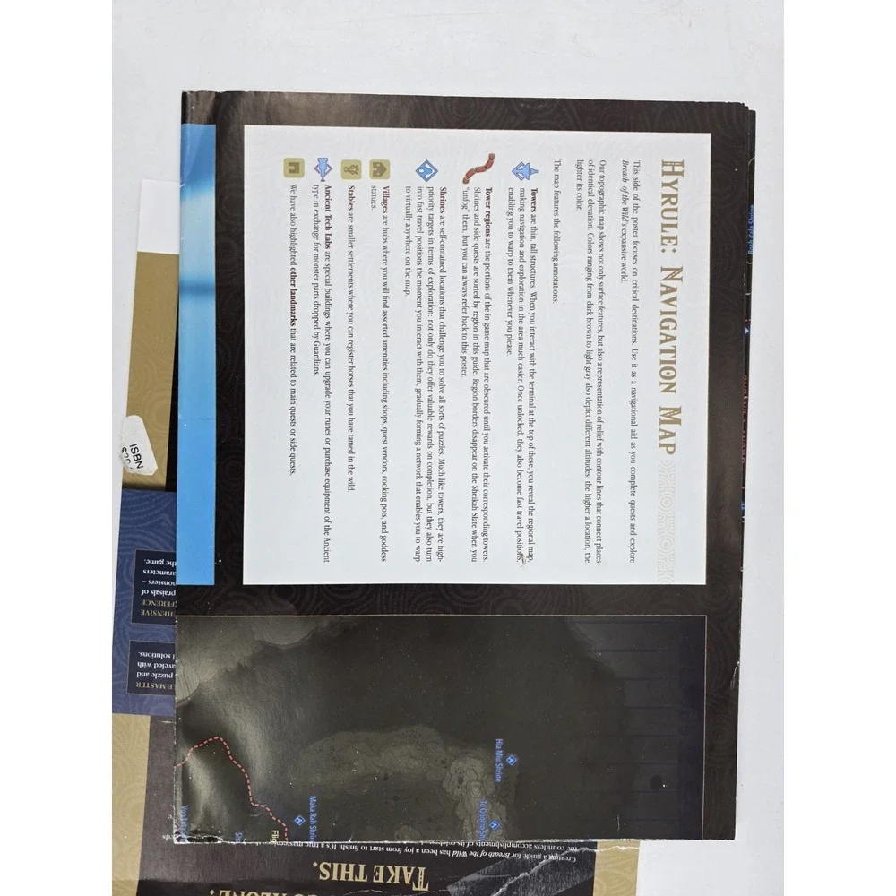 Breath of the Wild Guidebook Hardcover legend of‎ Zelda With Map